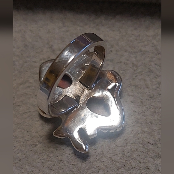 Aurora Opal Double Stone Sterling Silver Statement Ring - Picture 4 of 9